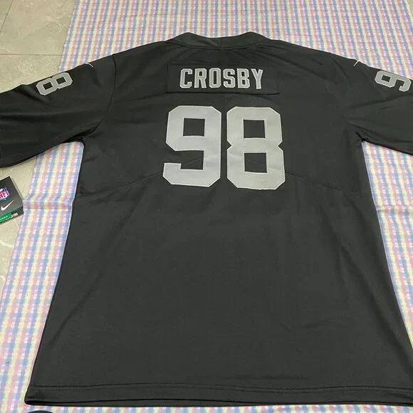 Las Vegas Raiders Crosby Black Jersey No. 98 - Picture 4 of 6